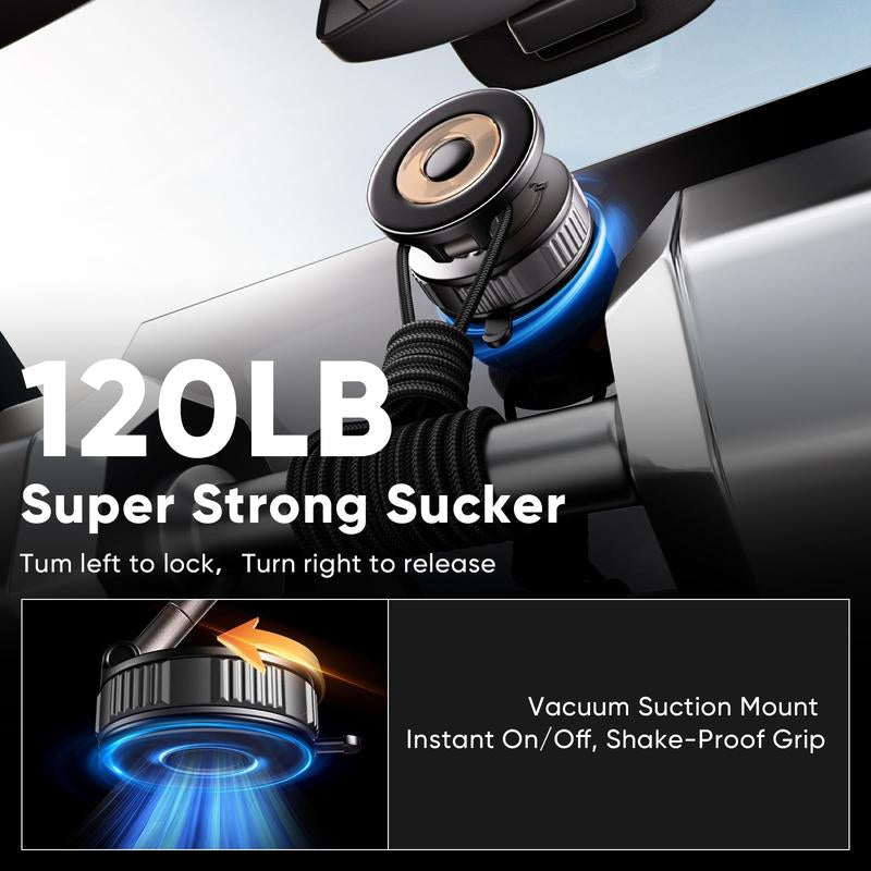 Magnetic Phone Holder for Car [120+ Lbs Strongest Suction & 2800Gf Strongest Magnet] 360° Adjustable Car Phone Holder for Magsafe Phone Holders for Your Car for Iphone 17 Pro Max, 16, 15, 14, 13, 12 Plus